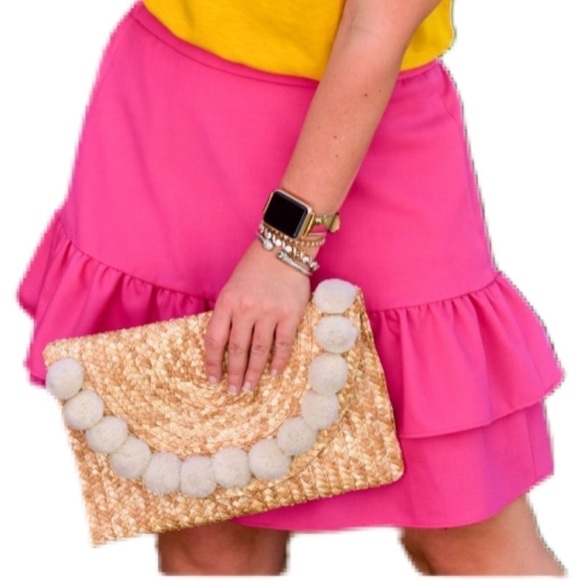 J Crew Wool Blend Ruffle Skirt Hot Pink Size 4 Tiered - Picture 1 of 7